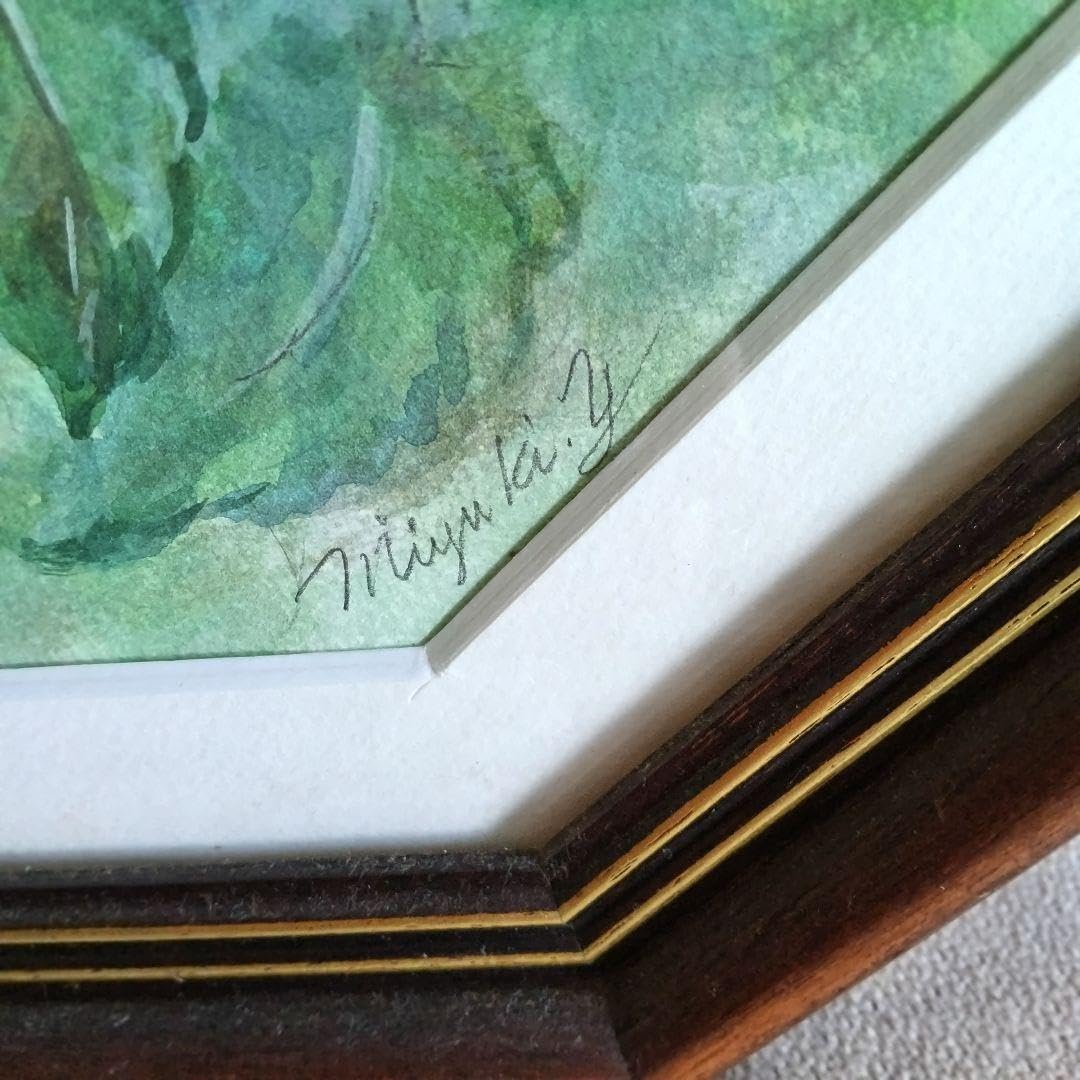 ハイビスカス。画家の作品、古典画水彩。